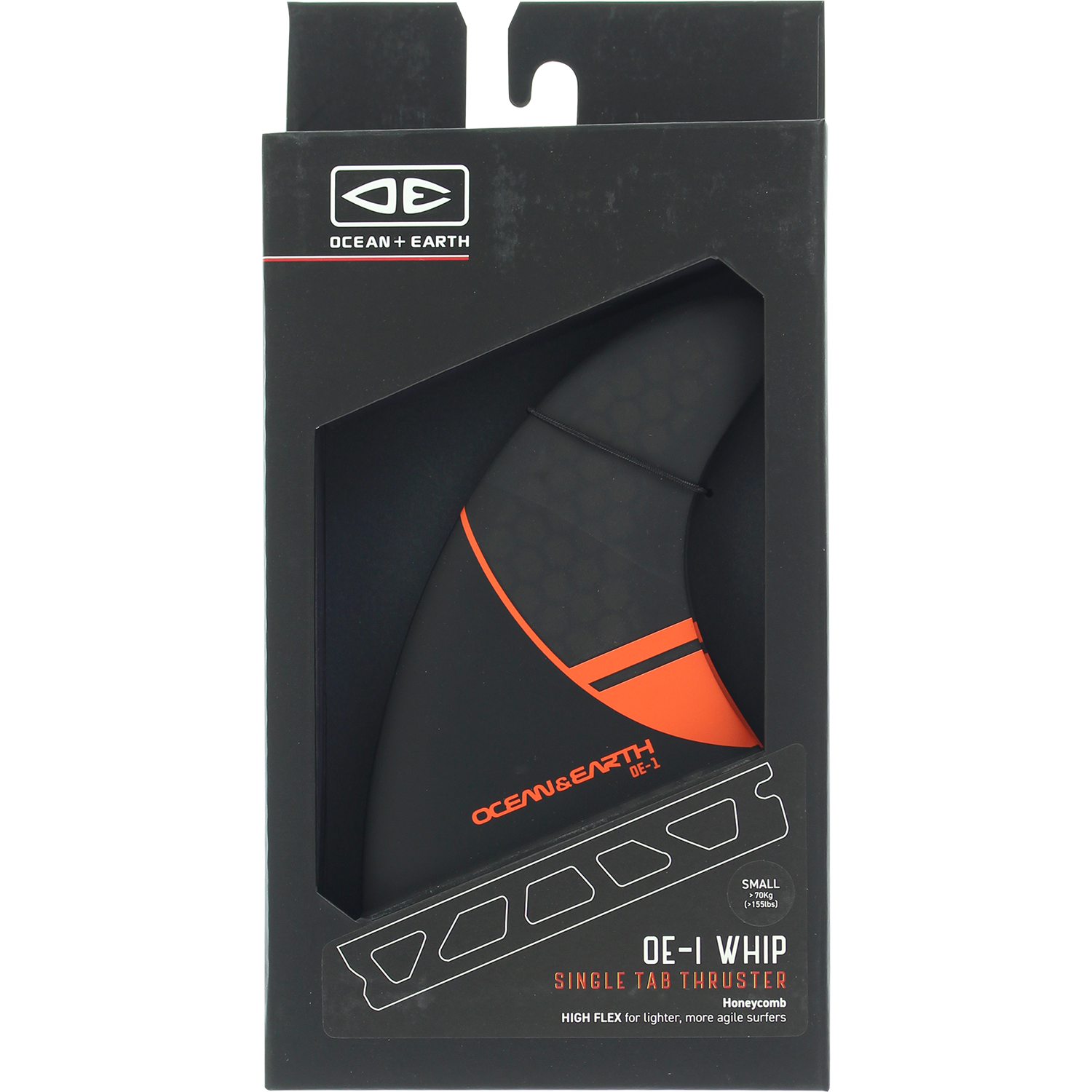 Ocean and Earth OE-1 Whip Thruster Single Tab Small Black/Red